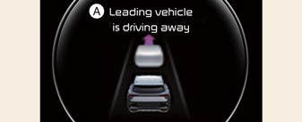 Leading vehicle departure alert function