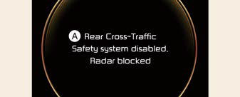 Rear Cross-Traffic Collision- Avoidance Assist disabled