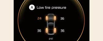 Low tire pressure position telltale