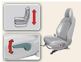 Changing seat cushion height (if equipped)