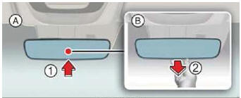 Day/night rear view mirror (if equipped)