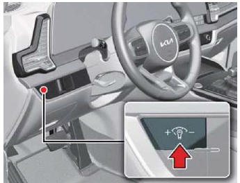 Interior light adjustment switch 