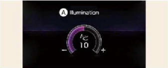 Interior light adjustment switch 
