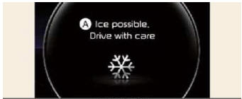 Icy road warning
