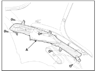 4. Replace the bulb (A) of rear turn signal lamp.