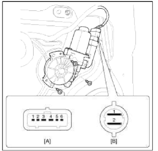 4. Connect the motor terminals directly to battery voltage (12V) and check