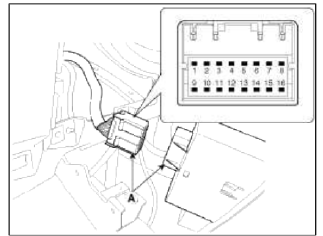 5. Operate the switch and check for continuity between terminals with an