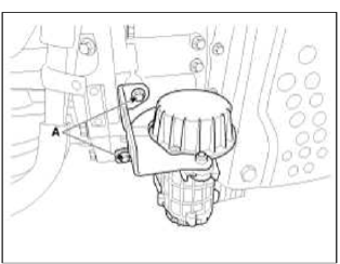 6. Remove the 2 bolts, and then remove the bracket from vacuum pump.