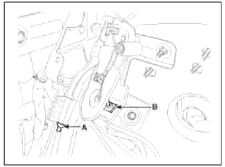 7. Remove the floor console. (Refer to the Body group - Console)