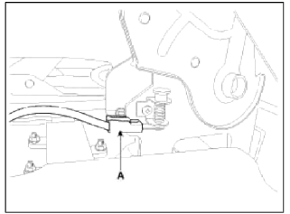 3. Remove the floor console bracket (A).