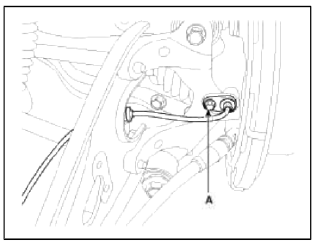 2. Remove the luggage side trim the disconnect the rear wheel speed sensor