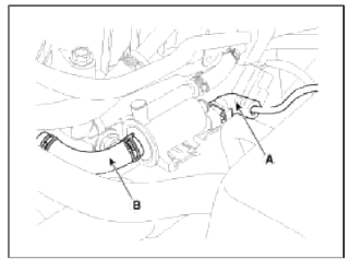 4. After connecting a vacuum pump to the nipple, apply vacuum.