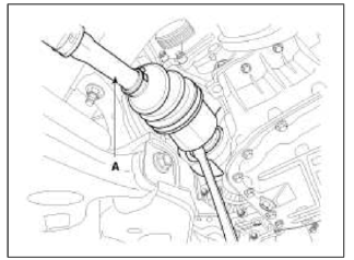 10. Remove the inner shaft mounting bolts and then disconnect the inner shaft
