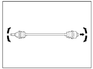 5. Check the driveshaft for cracks and wears.