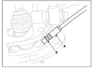 9. Remove the assist arm (A) from the rear axle carrier.