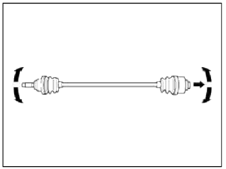 4. Check the driveshaft for cracks and wears.