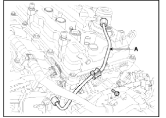 12. Remove the high pressure fuel pump (A) and the roller tappet (B). (Refer
