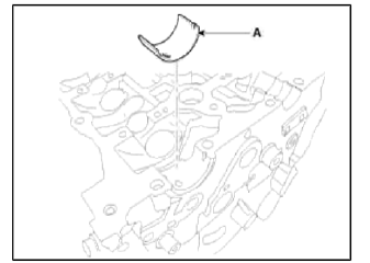 22. Remove the intake OCV (Oil control valve) (A) using a torx wrench and the