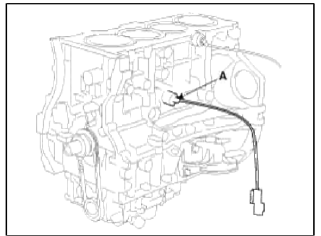 15. Remove the cover (B) and then CKPS (Crankshaft position sensor) (A).