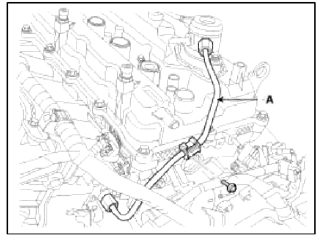 14. Remove the high pressure fuel pump (A) and the roller tappet (B). (Refer
