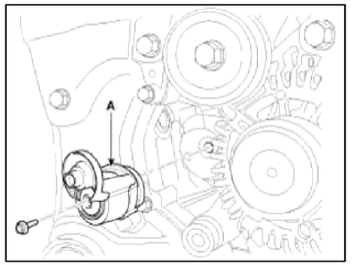 26. Remove the engine support bracket (A).