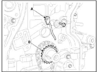 34. Remove the balance shaft chain. (Refer to Lubrication system in this