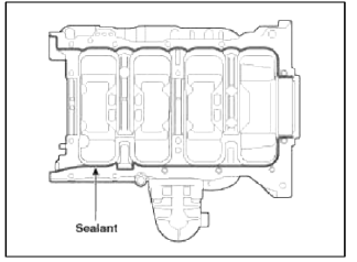 13. Install ladder frame (A) with 10 bolts, in several passes, in sequence