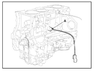 17. Install knock sensor (A).