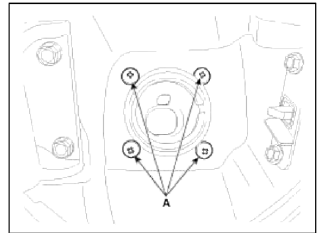 4. Remove the filler-neck assembly from the vehicle after removing the