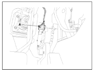 3. Remove the installation nuts (B), the bolt (C) and then remove the