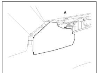 3. Remove the shower duct (A).