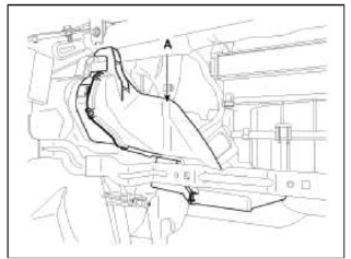 4. Loosen the screws and then remove the cluster ionizer (A).