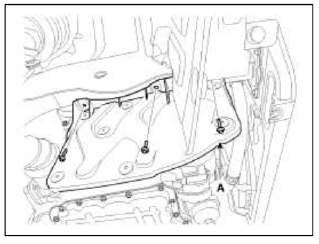 4. Remove the wheel house (A).