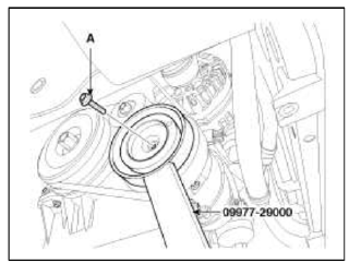 6. Remove the disc & hub assembly (A).