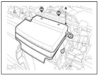 6. Remove the condenser side cover (A).