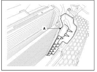 7. Remove the condenser (A) from radiator.