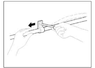 3. If any section of a wiring harness interferes with the edge of a parts, or