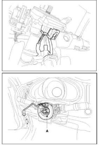 7. Remove the multifunction switches (A).