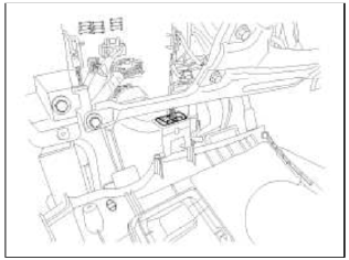 9. Loosen the bolt & nut and then remove the panel (A).
