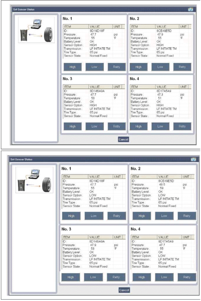 Sensor ID Writing (Wireless)