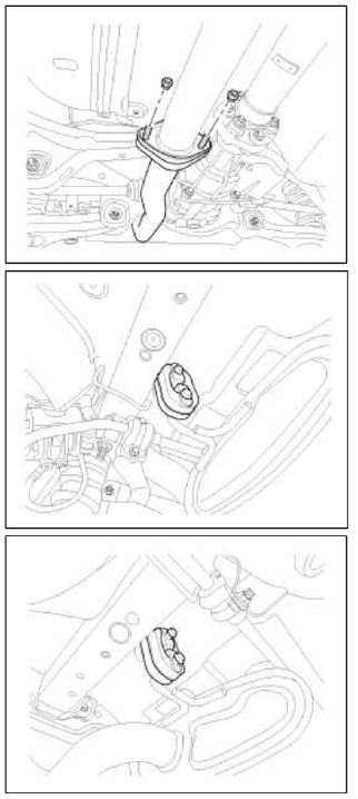 6. Loosen the bolt and then remove the propellar shaft (A).