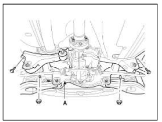 8. Remove the rear lower arm.