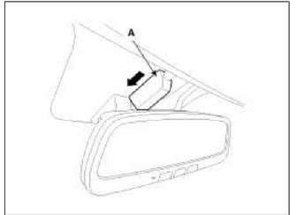 2. Disconnect the ECM mirror connector (B).