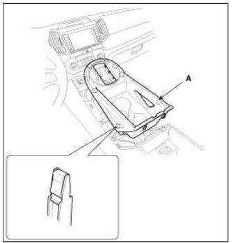 3. Disconnect the connector (A).