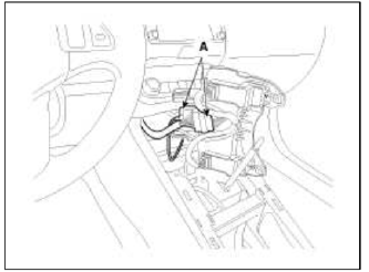 6. Remove the console side cover (A).