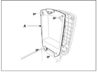 3. After loosening the mounting screws, then remove the armrest assembly (A).