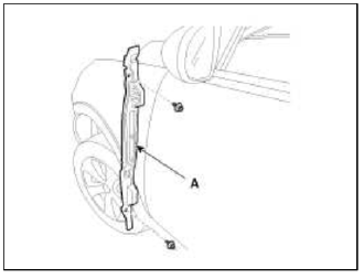 5. After loosening the mounting screw and bolt, then remove the front bumper