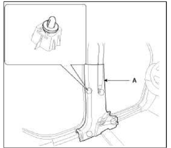 4. After loosening the mounting bolt, then remove the center pillar upper