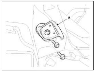 6. Using a screwdriver or remover, remove the lamp (A).