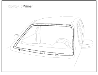 6. Apply a light coat of glass primer to the outside of the fasteners.